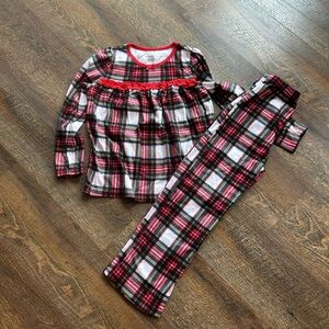 Cozy Plaid Kids Pajama Set - Red, Black, and White